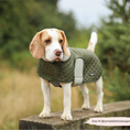 Load image into Gallery viewer, LUXE Quilted Dog Coat - Country Khaki