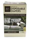 Load image into Gallery viewer, Zeez Disposable Dog Diapers - 12 Pack