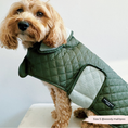 Load image into Gallery viewer, LUXE Quilted Dog Coat - Country Khaki