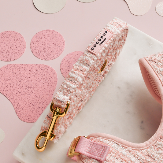 Pink Textured Tweed Lead