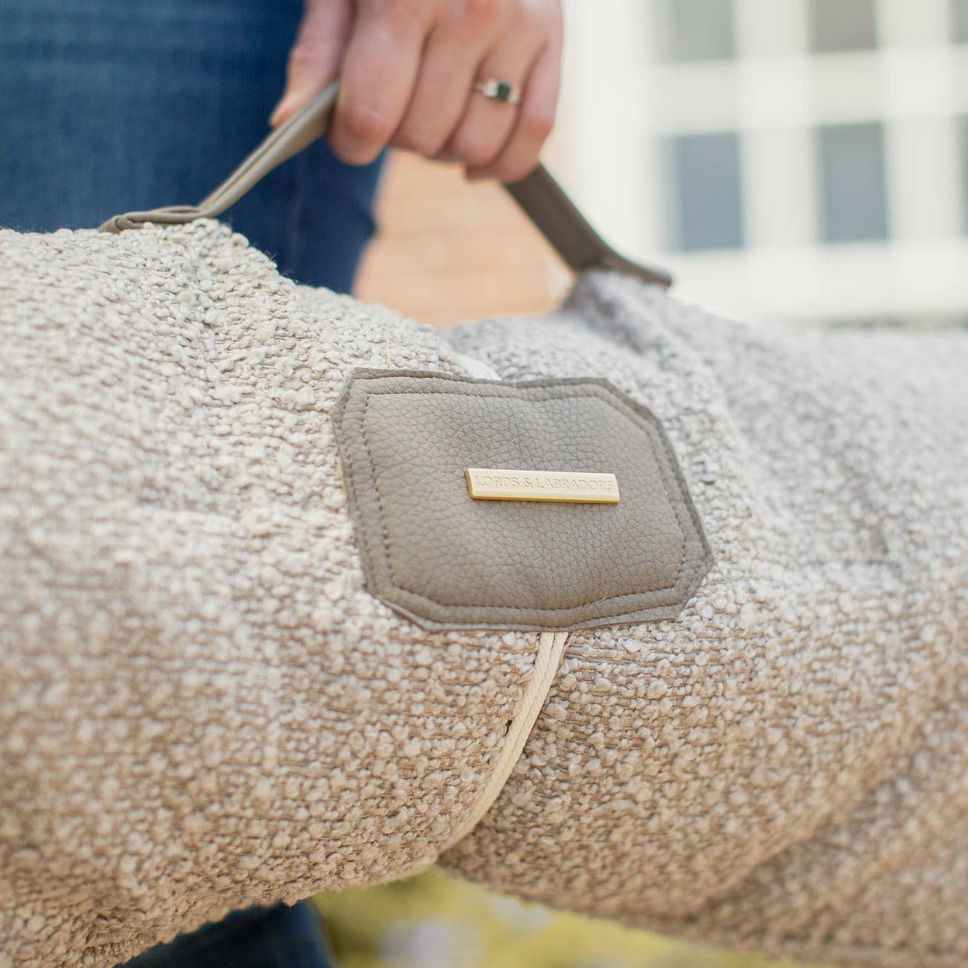 Travel Mat in Mink Bouclé