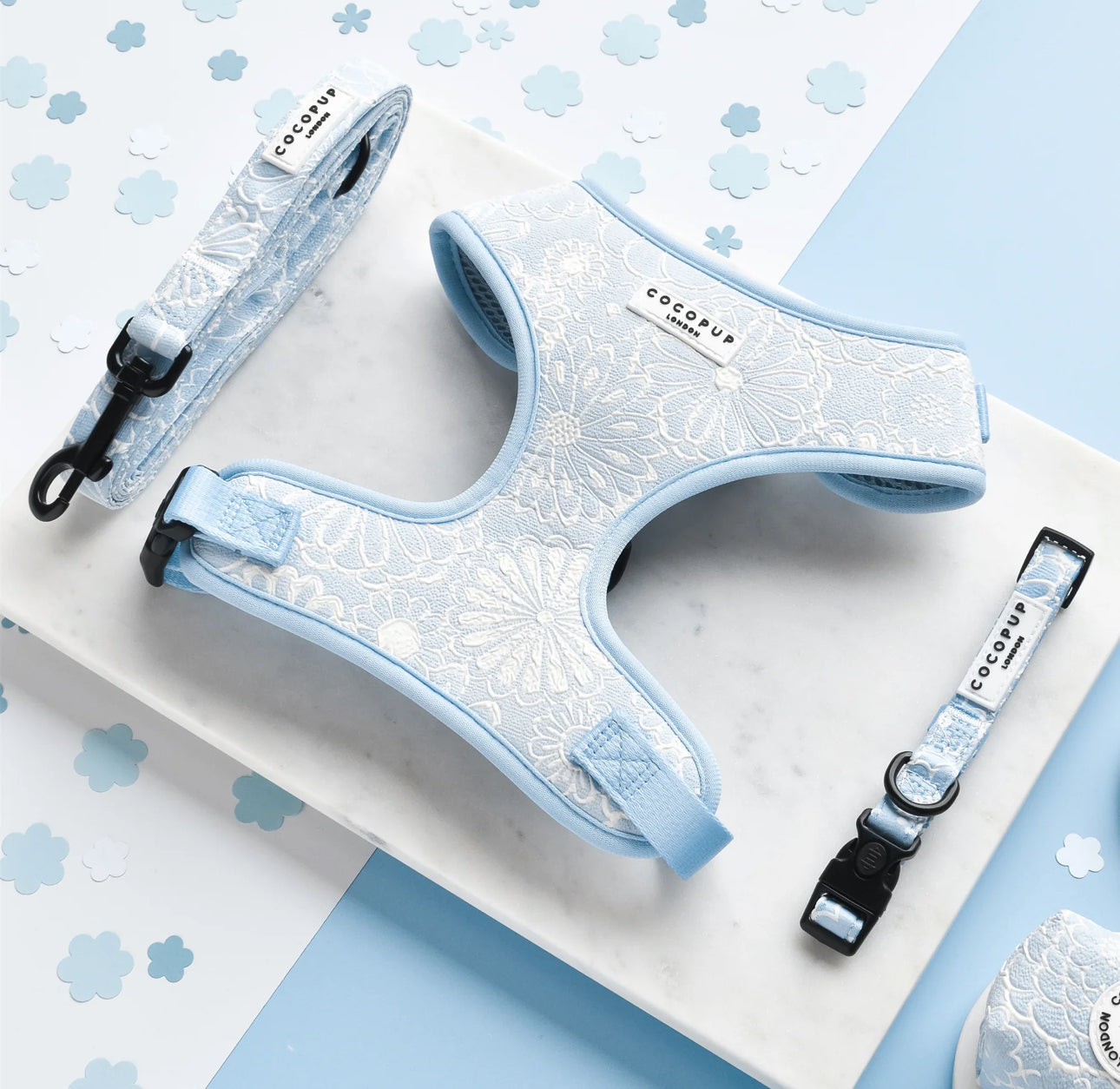 Baby Blue Flower LUXE Adjustable Harness