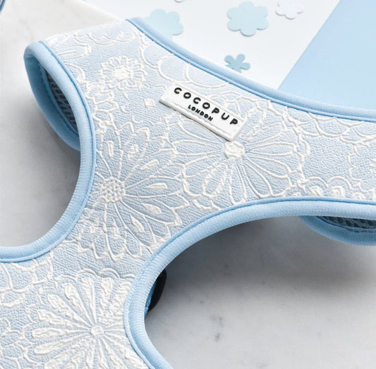 Cocopup London - 💙 Baby Blue Flower LUXE Adjustable Harness