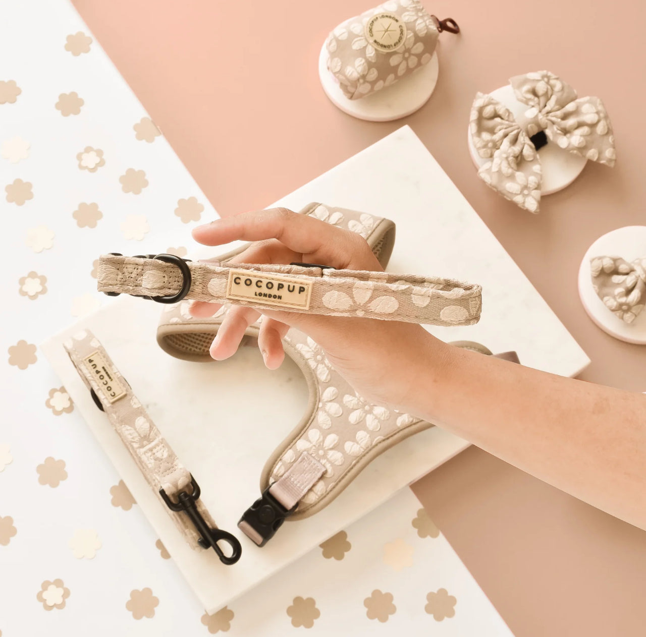 Mocha Flower LUXE Collar