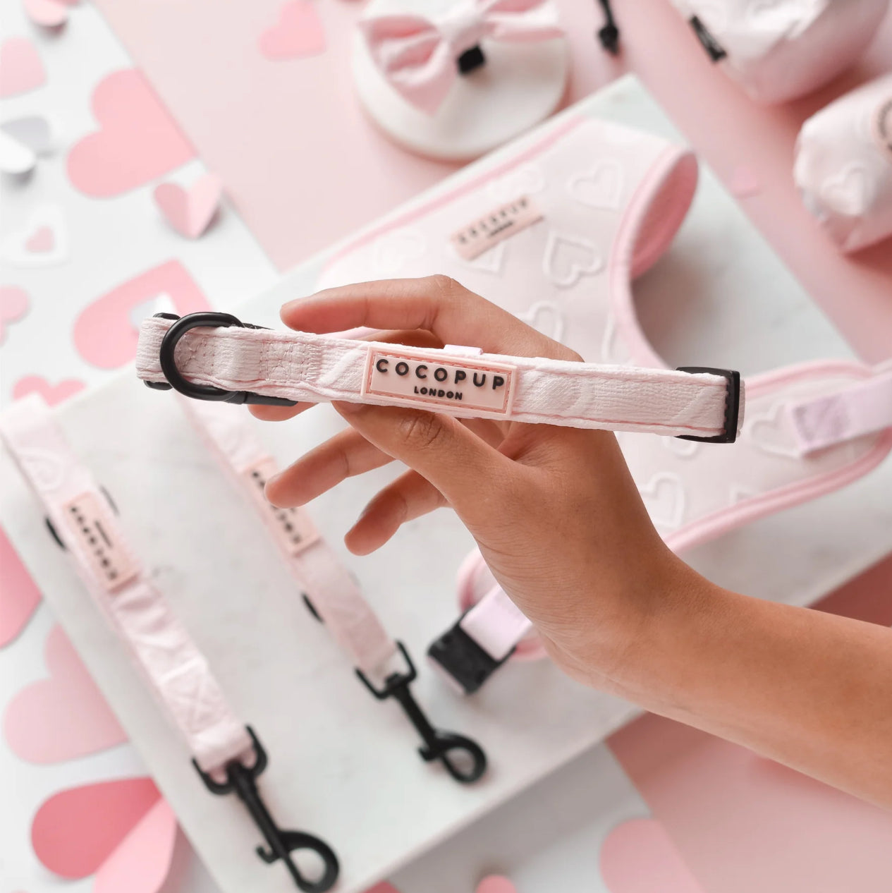 LUXE Collar - Baby Pink Heart
