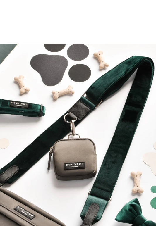 Cocopup London - Bag Strap -💚Forest Green LUXE Velvet