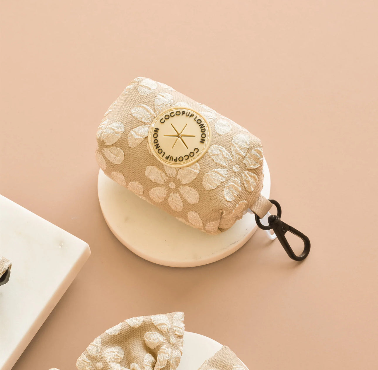 Poop Bag Holder – Mocha Flower