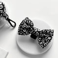 Load image into Gallery viewer, Black Leopard Bow Tie
