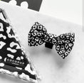 Load image into Gallery viewer, Black Leopard Bow Tie
