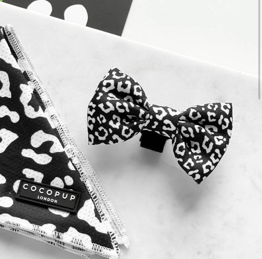 Cocopup London - 🖤 Black Leopard Bow Tie