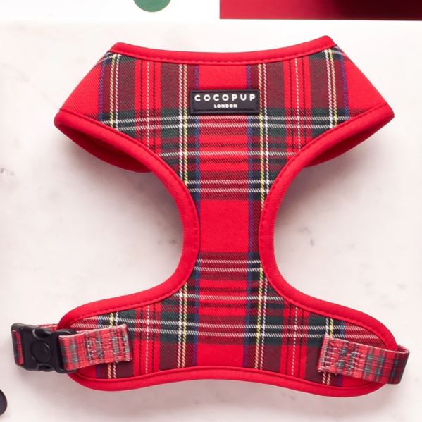 Cocopup London - Tartan Adjustable Neck Harness