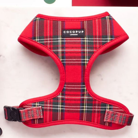 Cocopup London - ❤️Tartan Adjustable Neck Harness