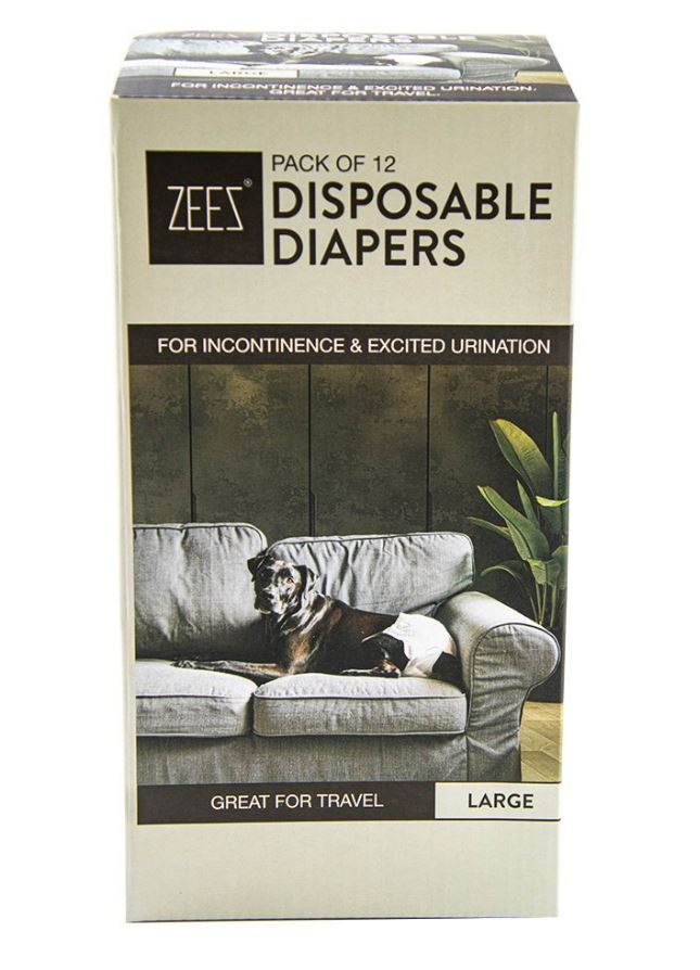 Zeez Disposable Dog Diapers - 12 Pack