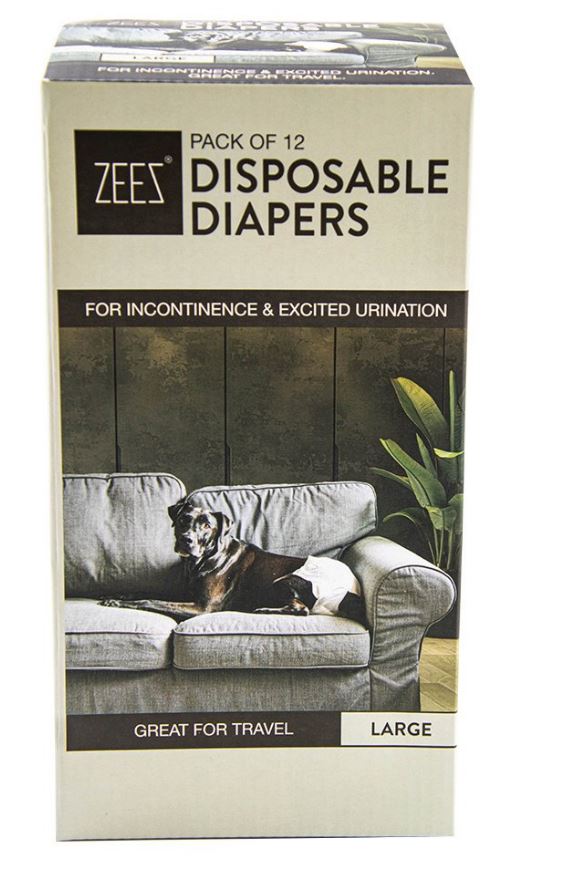 Zeez Disposable Dog Diapers - 12 Pack