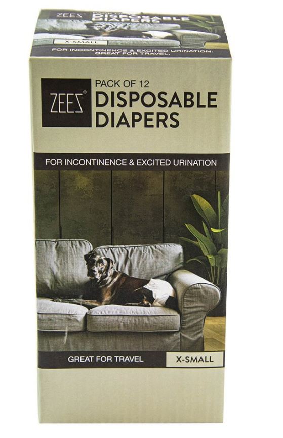 Zeez Disposable Dog Diapers - 12 Pack