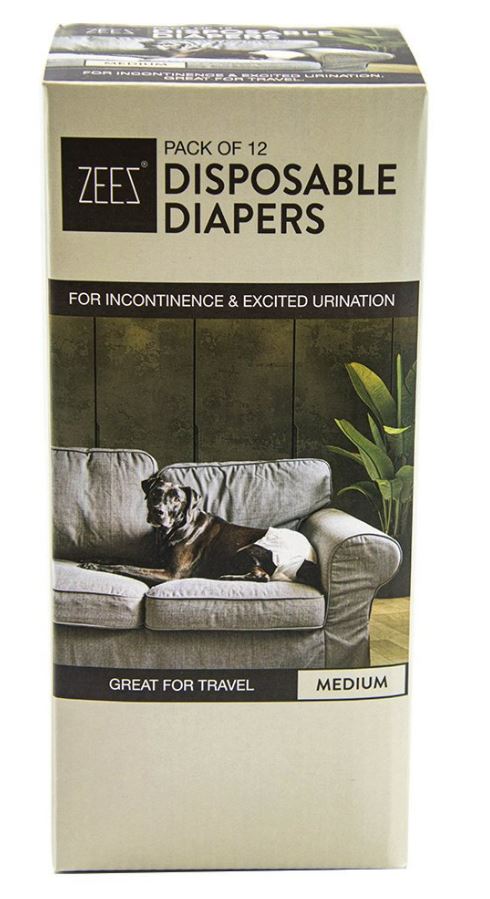 Zeez Disposable Dog Diapers - 12 Pack