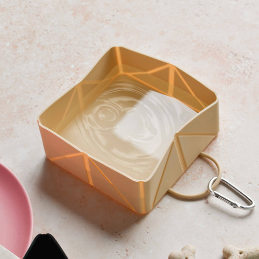 Cocopup London - Foldable Travel Bowl - Nude