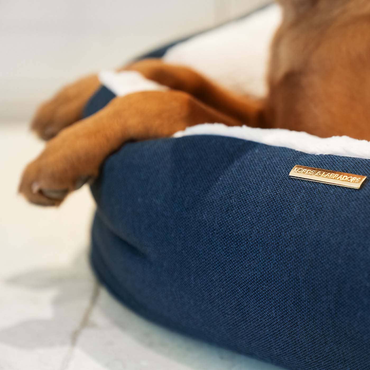 Essentials Twill Box Bed in Denim