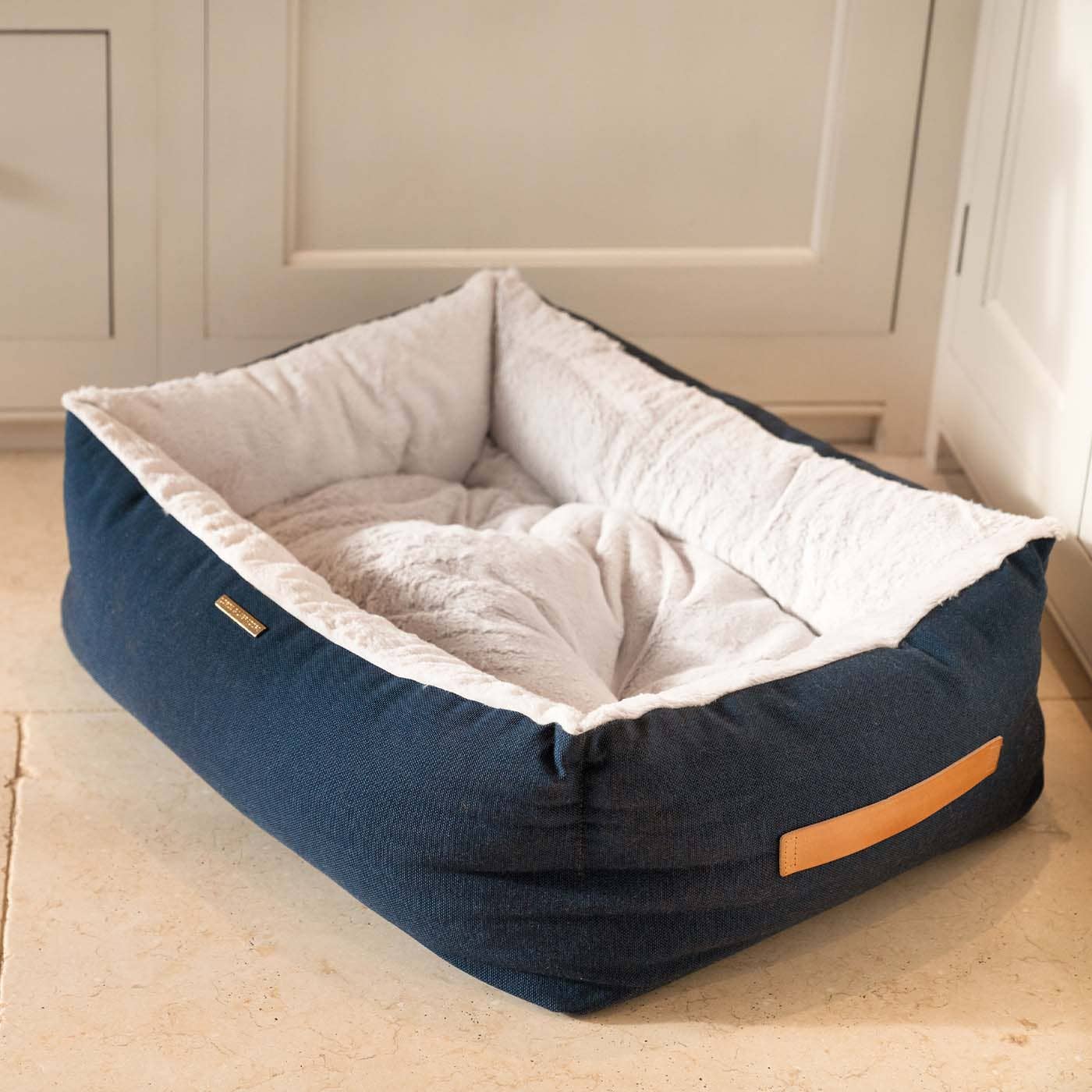 Essentials Twill Box Bed in Denim