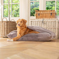 Load image into Gallery viewer, Sleepy Burrows Bed in Calming Anti-Anxiety Fawn Faux Fur
