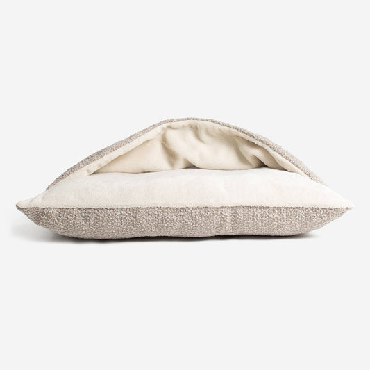 Sleepy Burrows Bed in Mink Bouclé