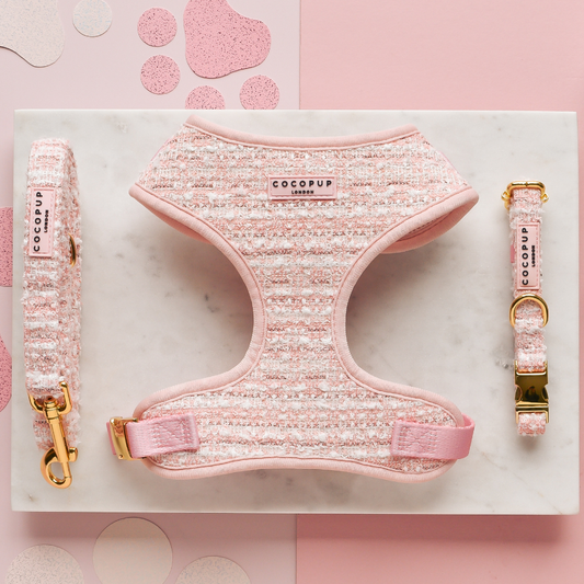 Pink Textured Tweed Lead